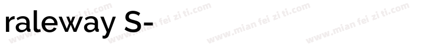 raleway S字体转换